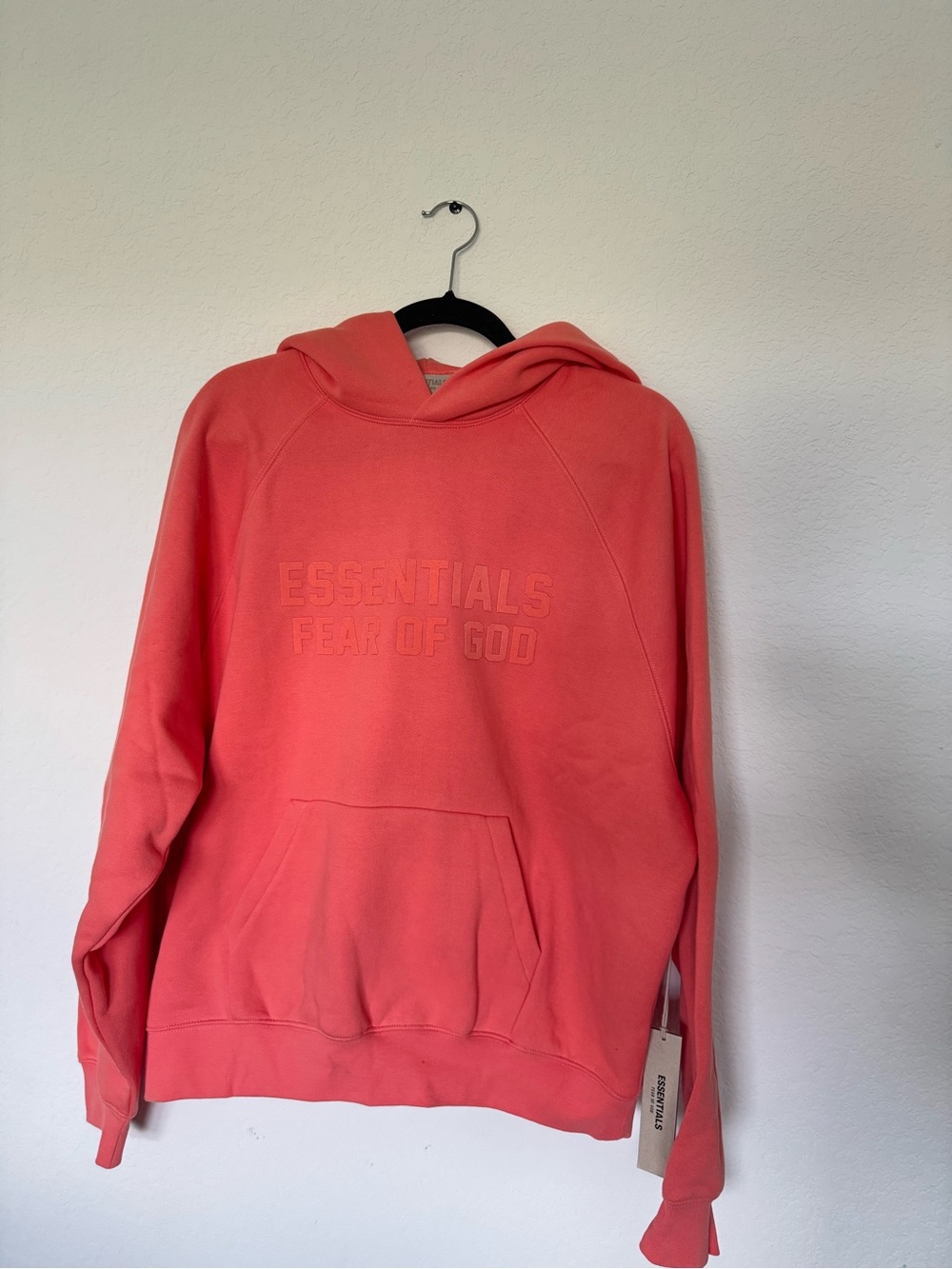 NWT ESSENTIALS Fear of God Coral Hoodie